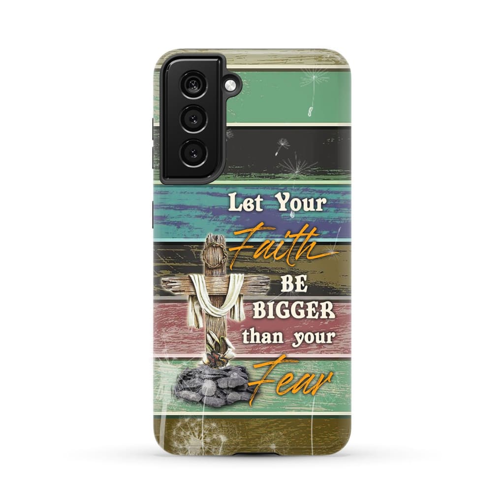 Let Your Faith Be Bigger Than Your Fear - Cross With White Cloth Phone Case - Inspirational Bible Scripture iPhone Cases