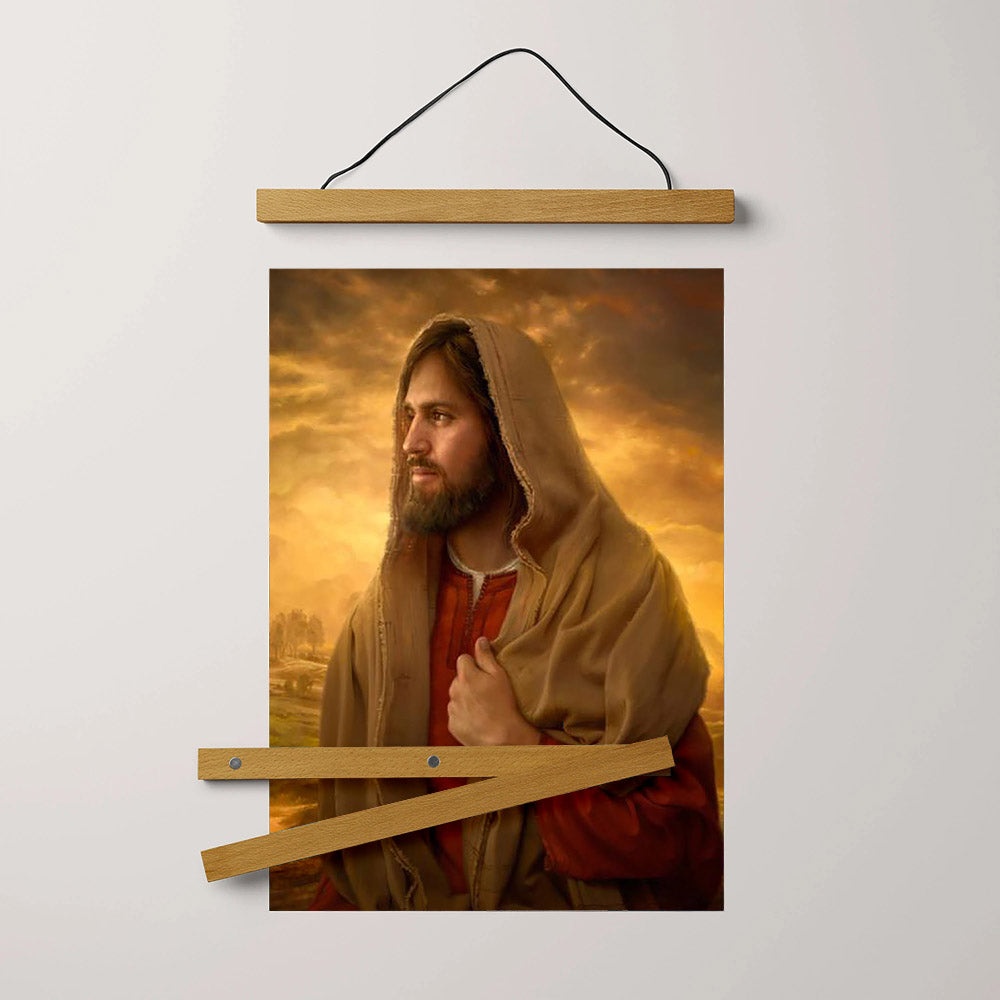 Light Of The World Hanging Canvas Wall Art - Jesus Picture - Jesus Portrait Canvas - Religious Canvas