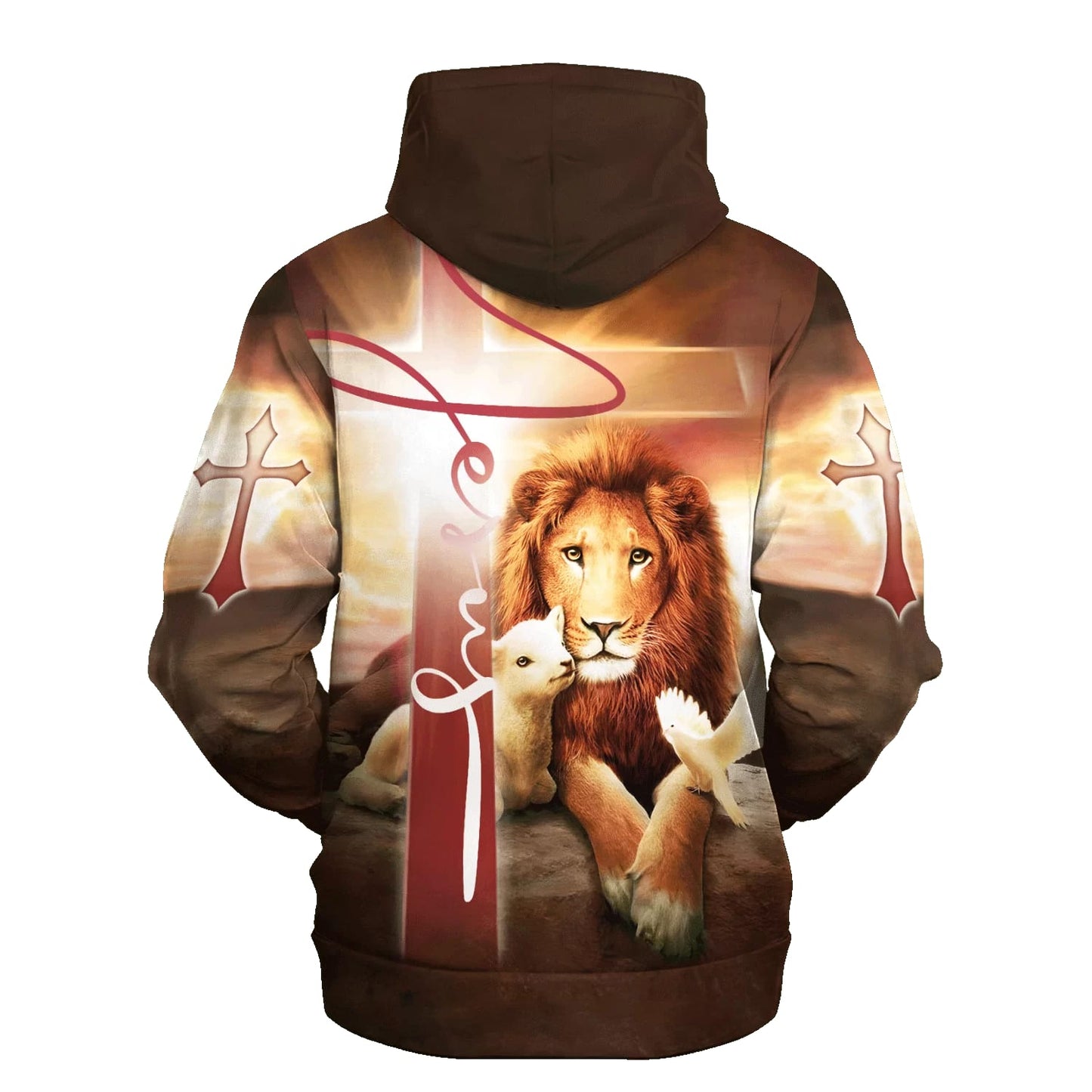 Lion Lamb And Dove 3d Hoodies - Men & Women Christian Hoodie - 3D Printed Hoodie