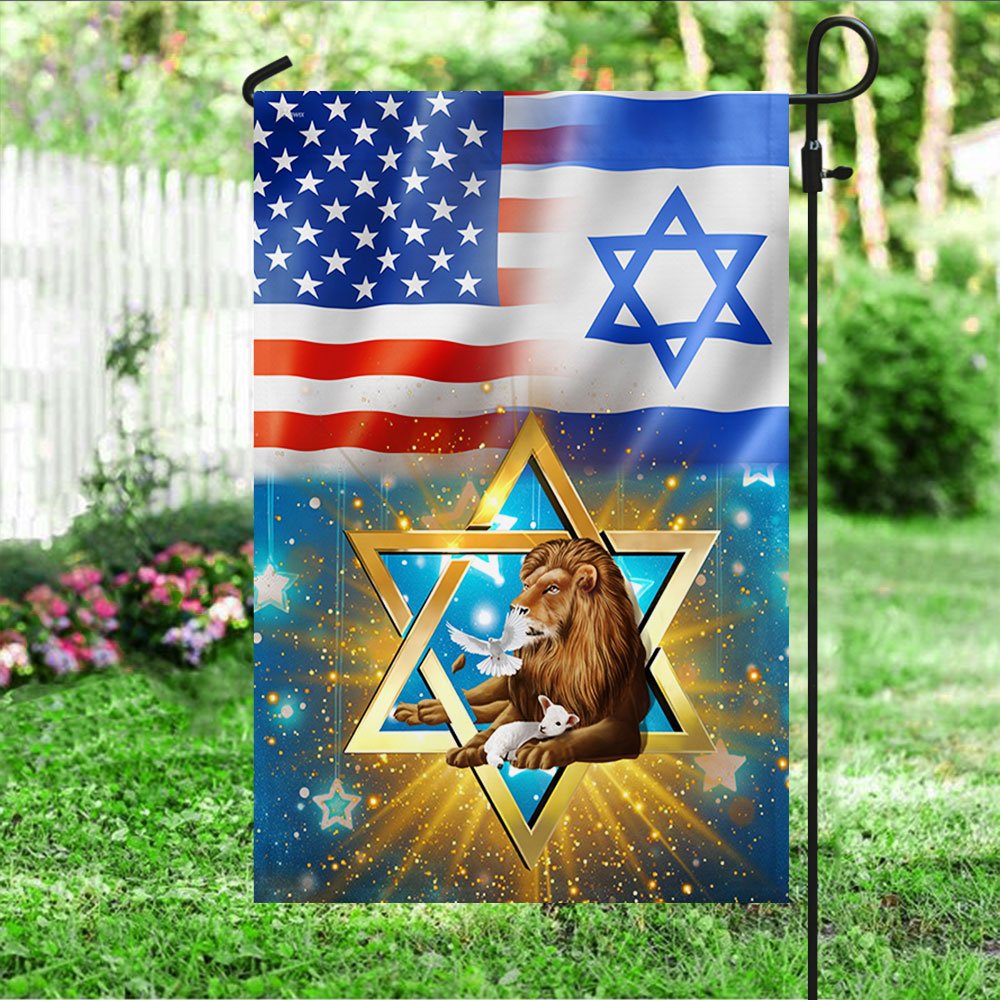 Lion Of Judah Flag Jewish American Flag - Outdoor House Flags - Decorative Flags