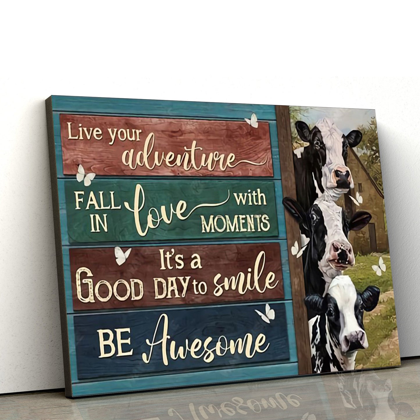 Live Your Adventure Canvas Wall Art - Christian Canvas Wall Decor - Bible Verse Wall Art Canvas - Farmer Gift
