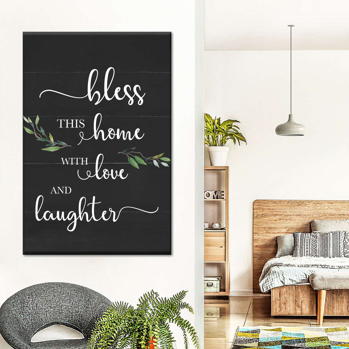 Love And Laughter II Canvas Wall Art - Canvas Religious Wall Art - Christian Wall Decor Living Room