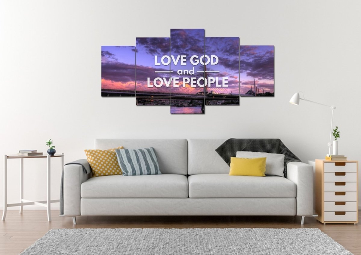 Love God And Love People Canvas Wall Art Print - Christian Canvas Wall Art