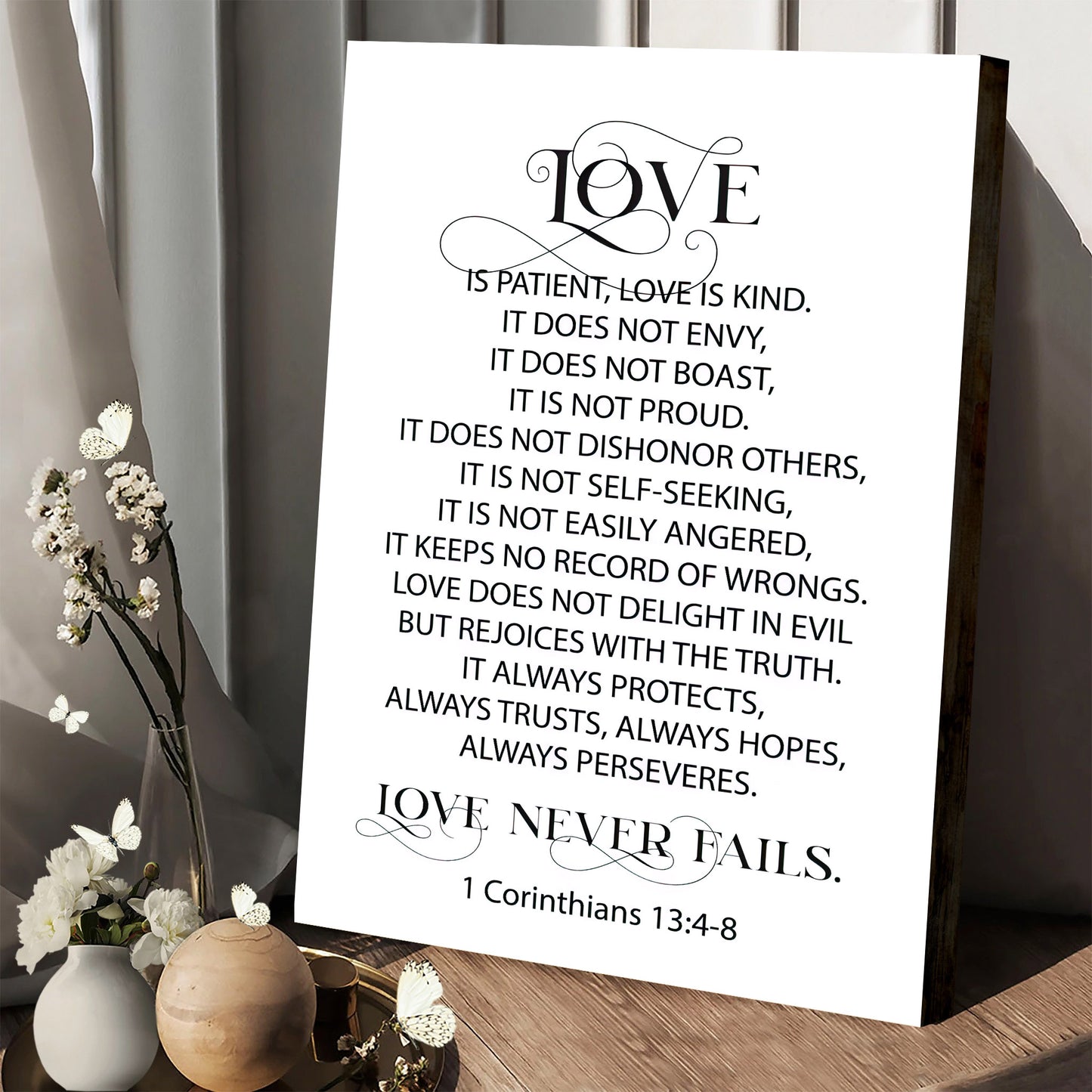 Love Is Patient, Love Is Kind Canvas - 1 Corinthians 13 4 8 Wall Art #2