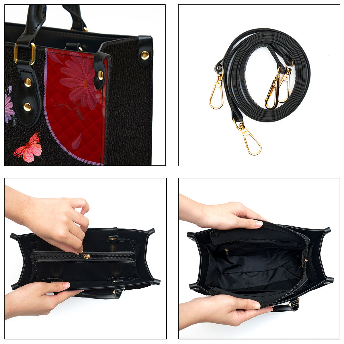 Love Must Be Sincere Personalized Leather Handbag With Handle Romans 129 Bible Verse Gifts For Christian Woman