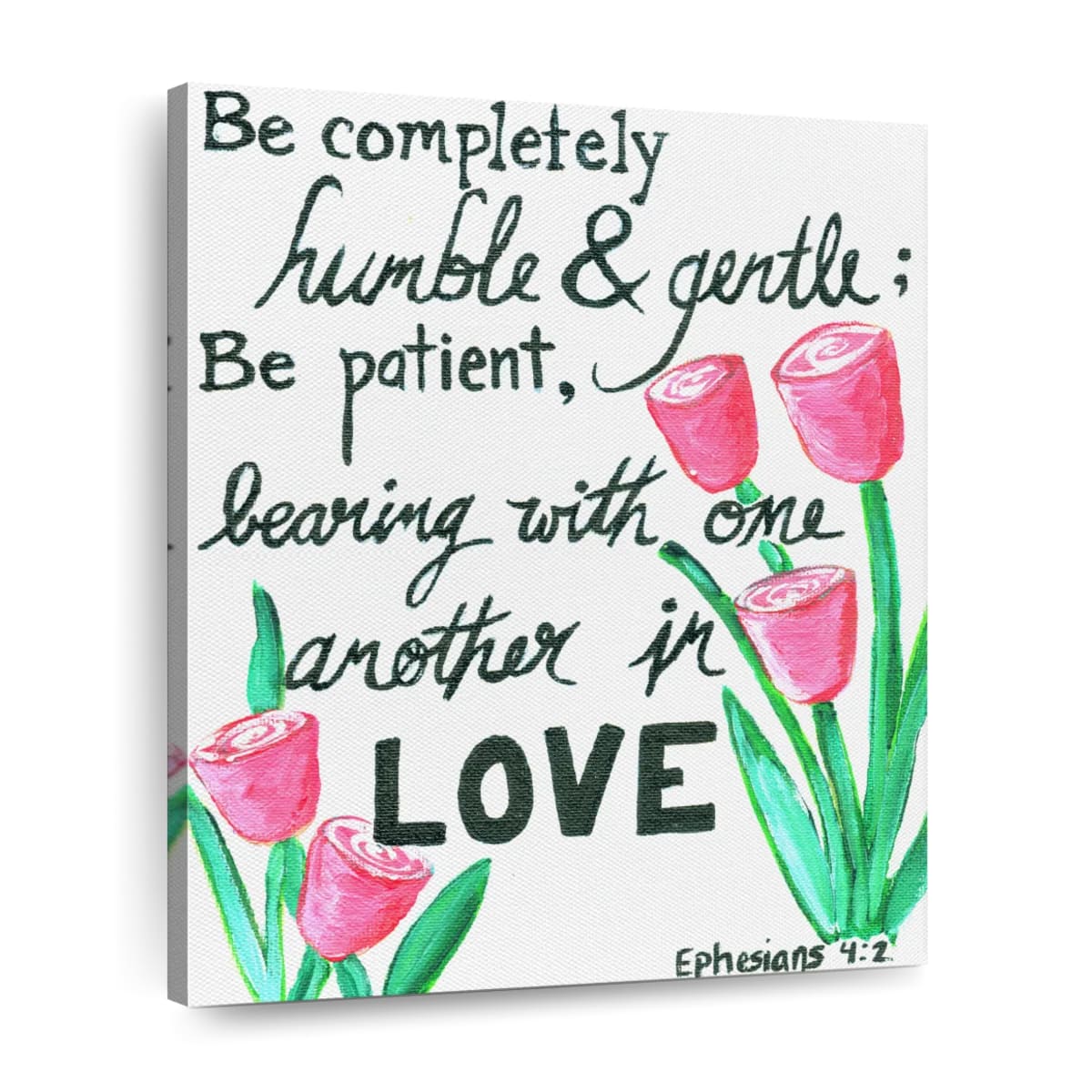 Love Tulips Canvas Wall Art - Canvas Religious Wall Art - Christian Wall Decor Living Room