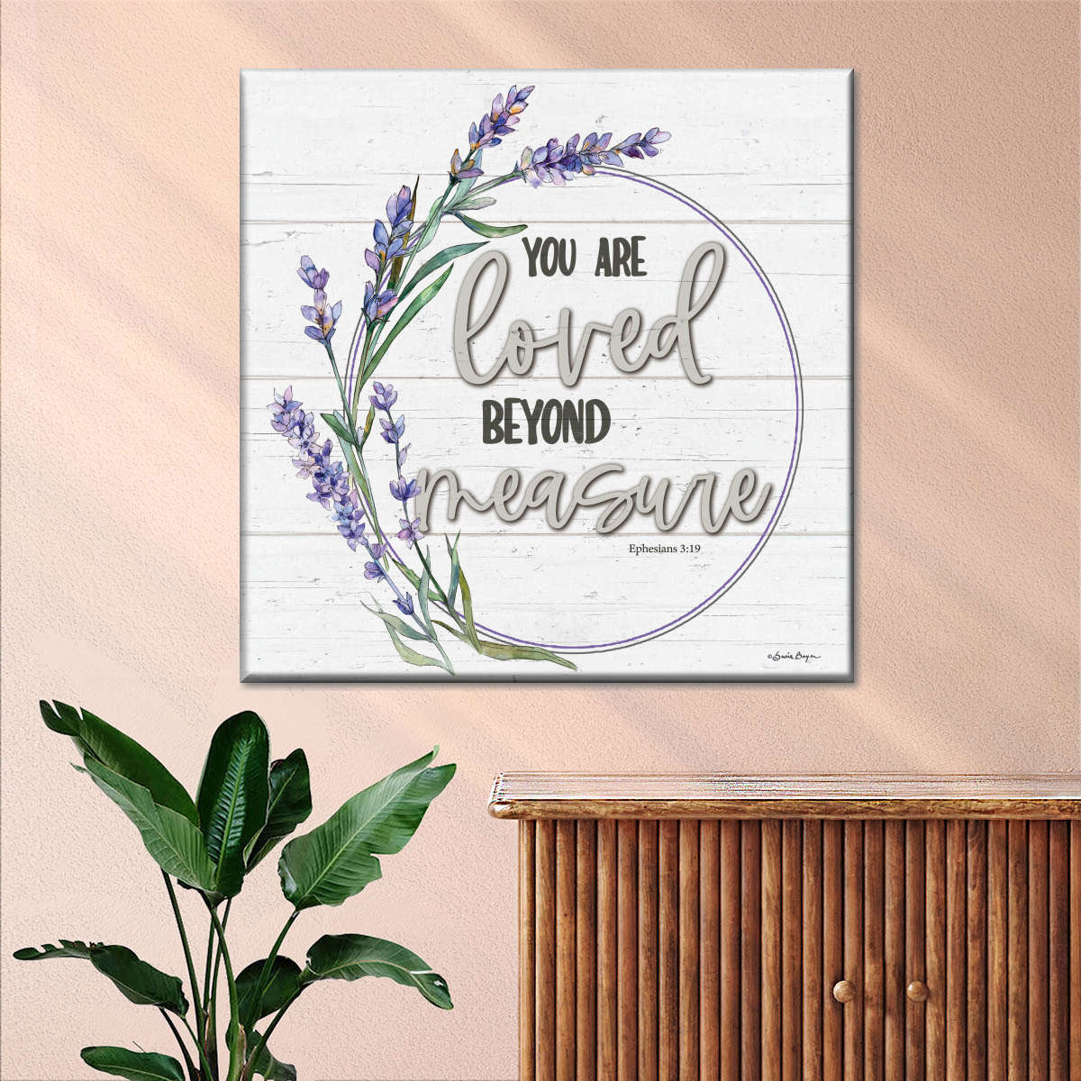 Loved Beyond Measure Square Canvas Art - Christian Wall Decor - Christian Wall Hanging