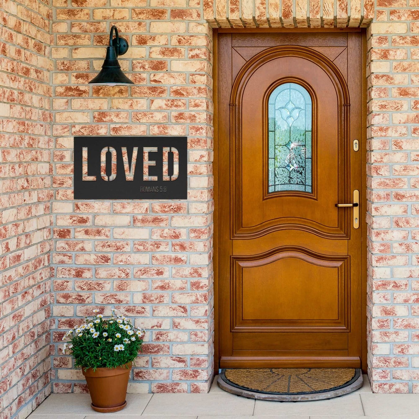 Loved Metal Sign - Christian Metal Wall Art - Religious Metal Wall Decor