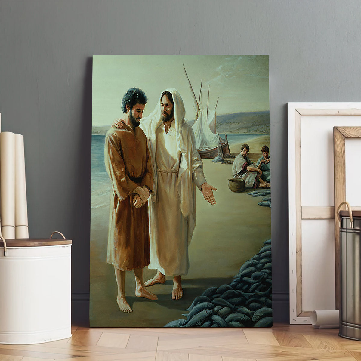 Lovest Thou Me More Than Thee David Lindsley Canvas Wall Art - Jesus Canvas Pictures - Christian Wall Art