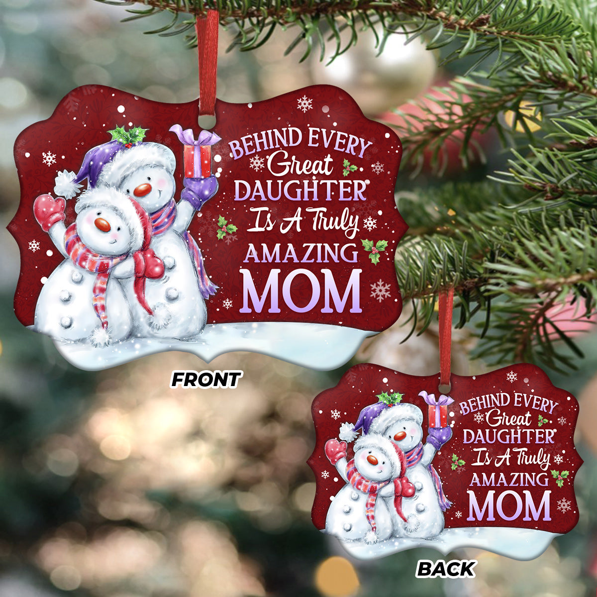 Mad Snowman Truly Amazing Mom 2 Metal Ornament - Christmas Ornament - Christmas Gift