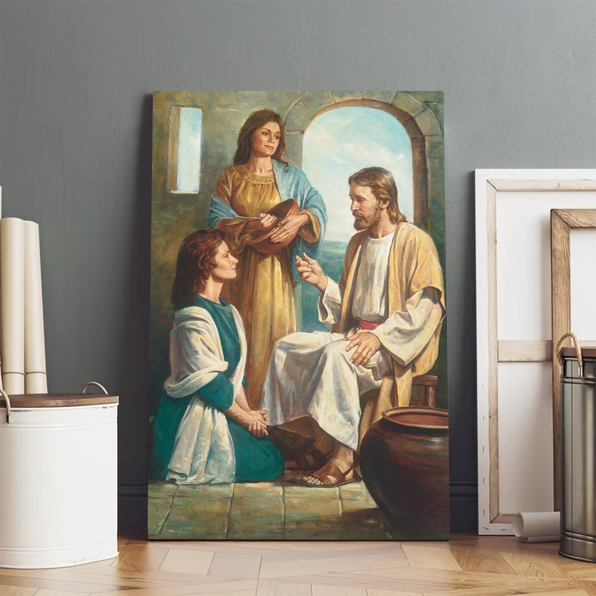 Mary And Martha Canvas Pictures - Religious Wall Art Canvas - Christian Paintings For Home