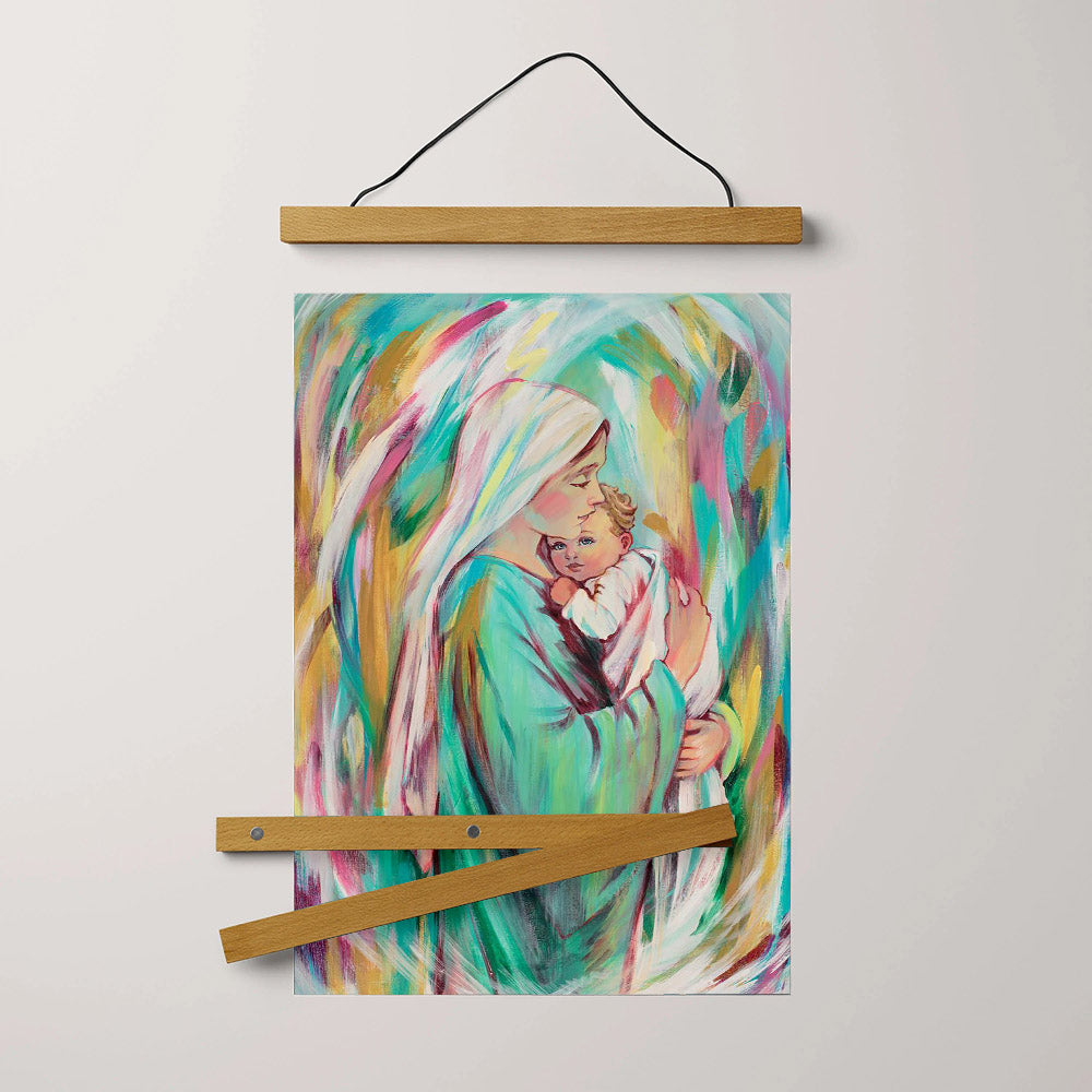 Mary Hanging Canvas Wall Art - Mary's Lullaby - Religious Canvas