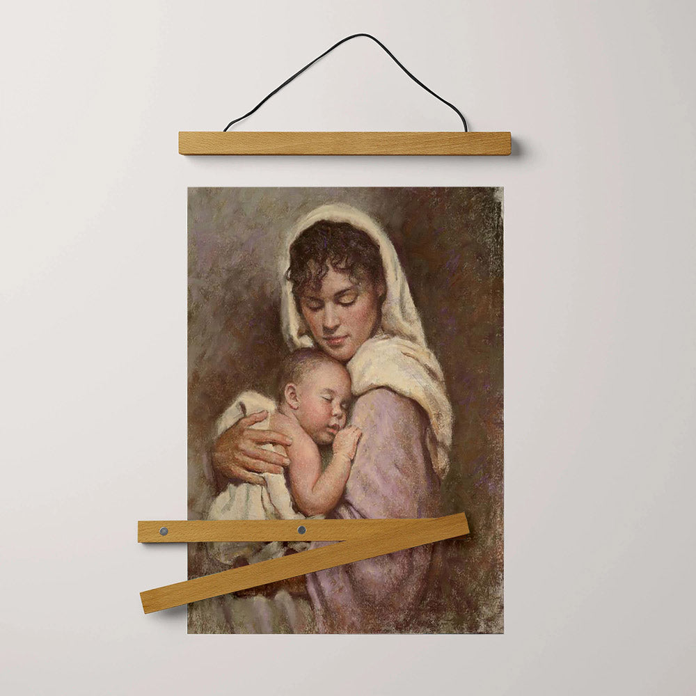 Mary Hanging Canvas Wall Art - Mary's Son - Religious Canvas