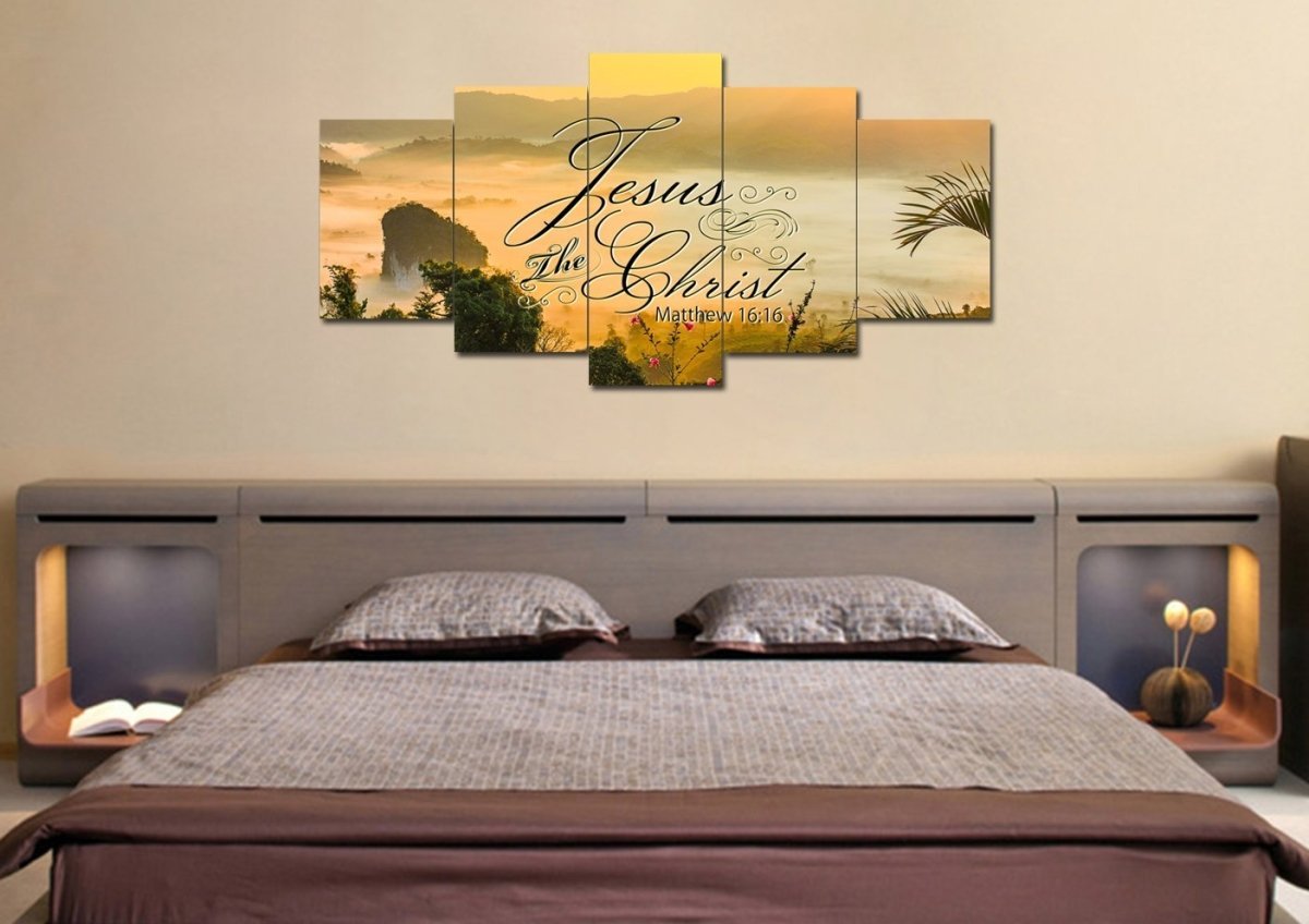Matthew 1616 Jesus The Christ Canvas Wall Art Print S - Christian Canvas Wall Art