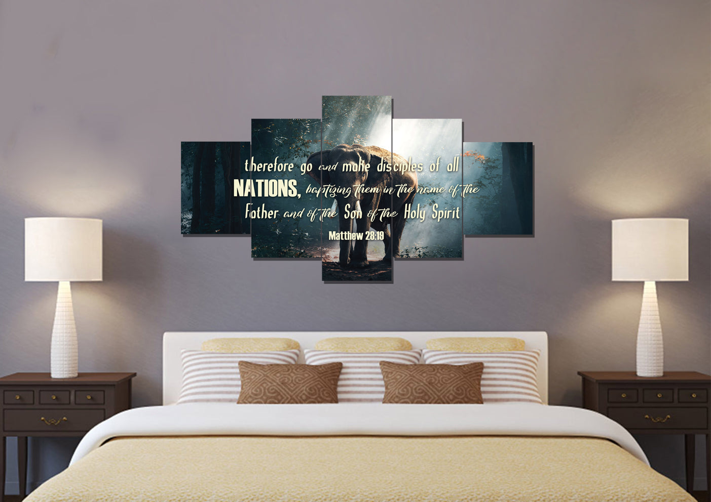 Matthew 2819 Canvas Wall Art Print - Christian Canvas Wall Art