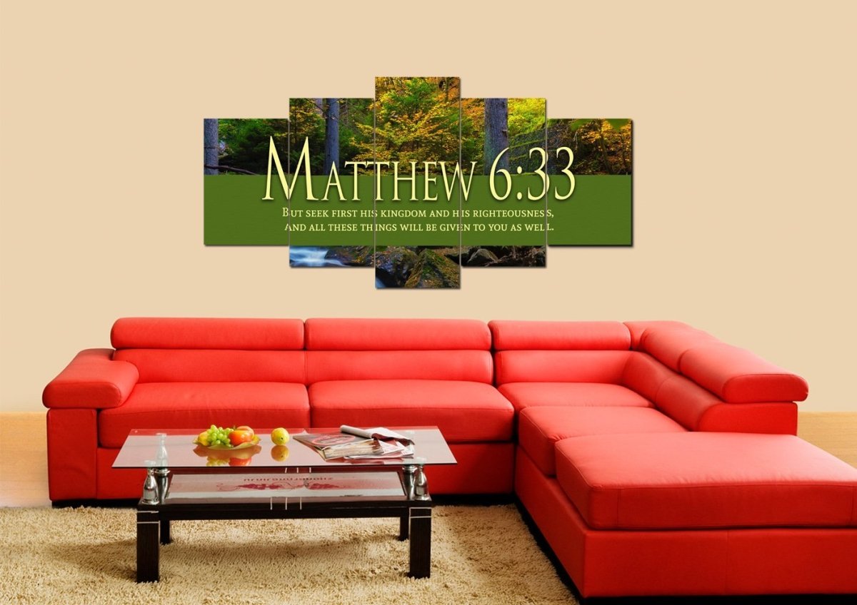 Matthew 633 Canvas Wall Art Print S - Christian Canvas Wall Art