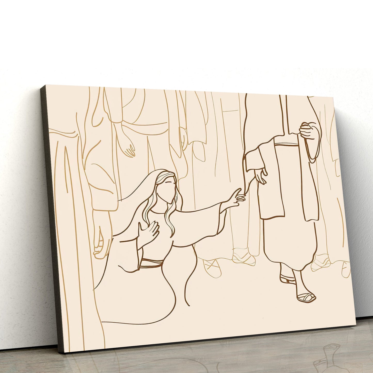 Matthew 9 21 A Woman Healed Canvas Posters - Boho Christian Wall Art - Ciaocustom