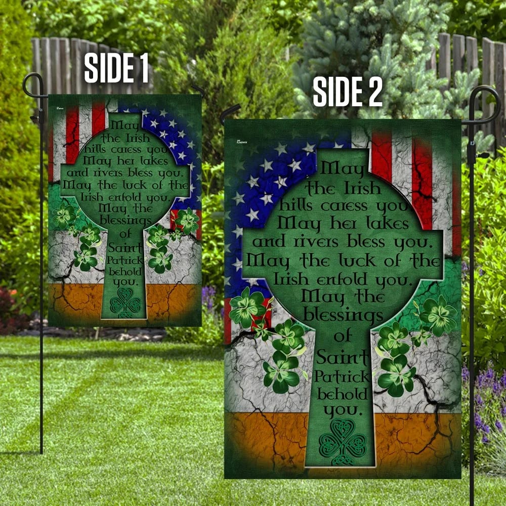 May The Blessings Of Saint Patrick Behold You Irish House Flag - St Patrick's Day Garden Flag - St. Patrick's Day Decorations