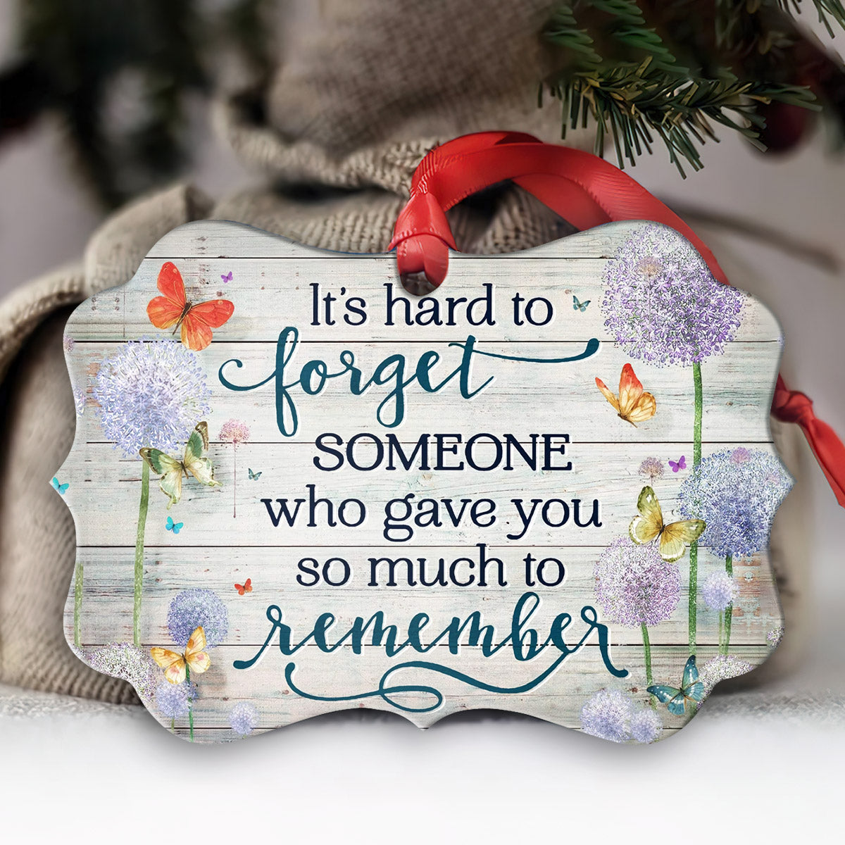 Memorial Butterfly 3 Metal Ornament - Christmas Ornament - Christmas Gift