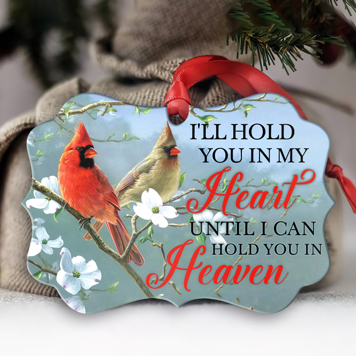Memorial Cardinal 3 Metal Ornament - Christmas Ornament - Christmas Gift
