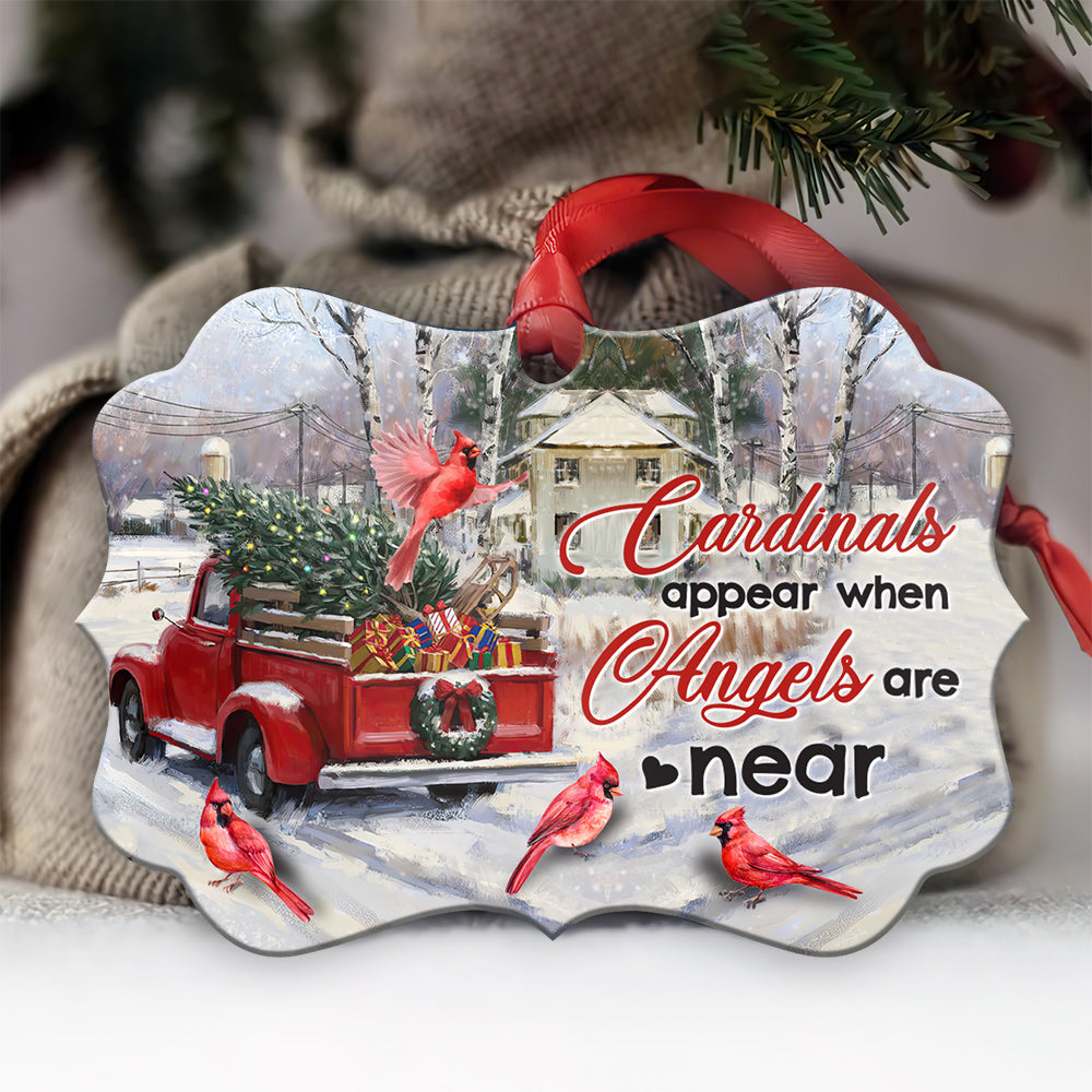 Memorial Cardinal Angels Among Us 2 Metal Ornament - Christmas Ornament - Christmas Gift
