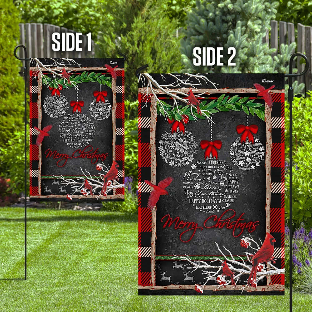 Merry Christmas Flag - Christmas Garden Flag - Christmas House Flag - Christmas Outdoor Decoration