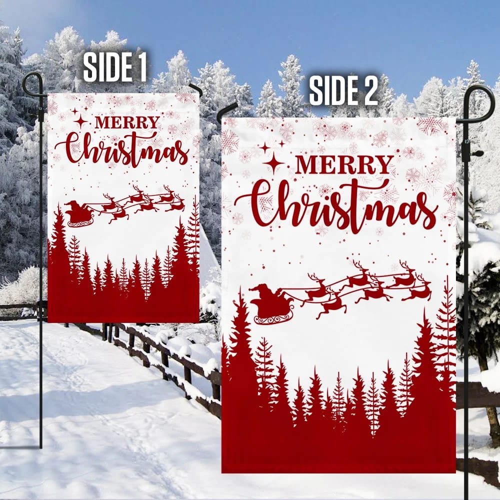 Merry Christmas Flag Santa Claus - Christmas Garden Flag - Christmas House Flag - Christmas Outdoor Decoration
