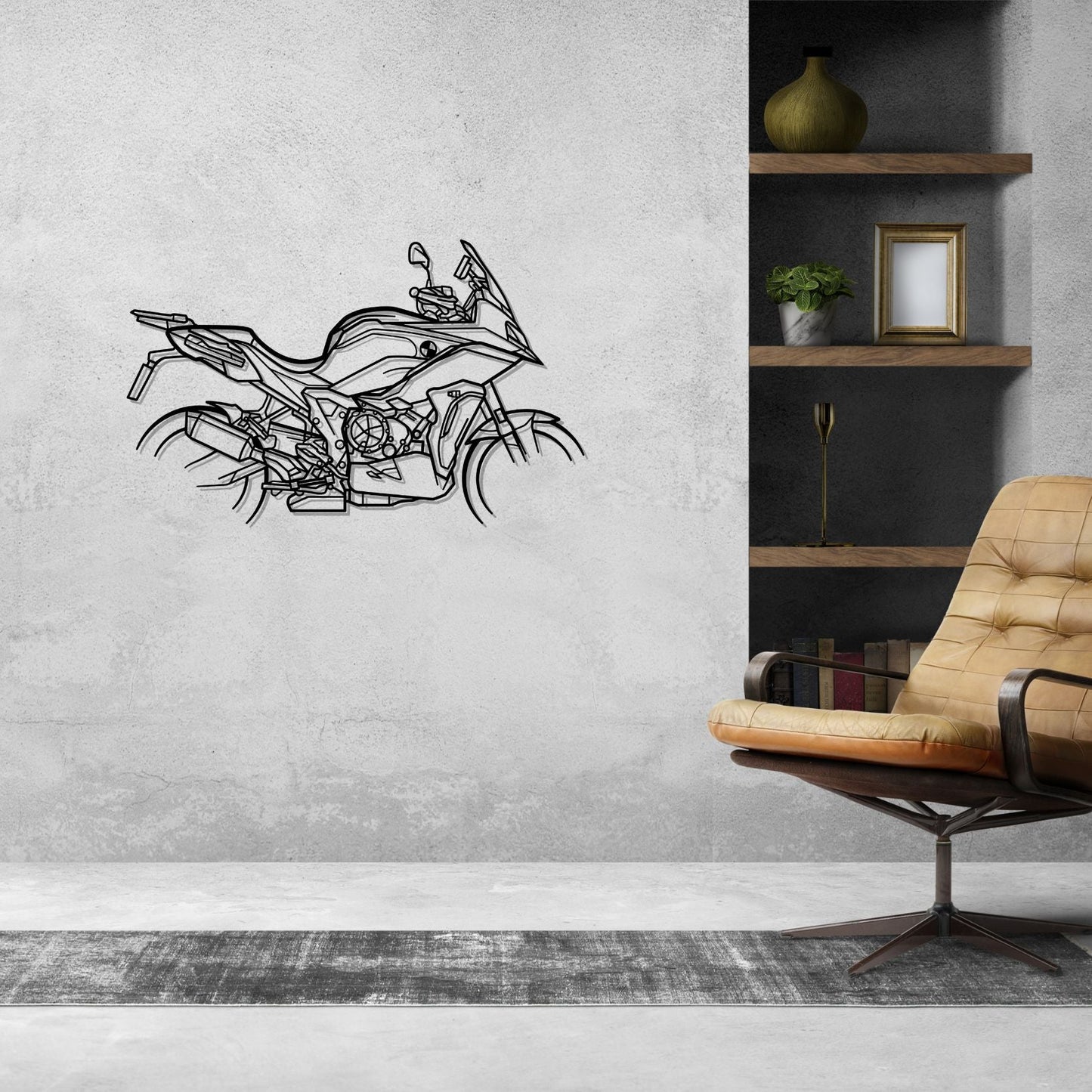 Metal Motorcycle Wall Art - Metal Motorcycle Sign - Metal Signs For Garage - Garage Decorations