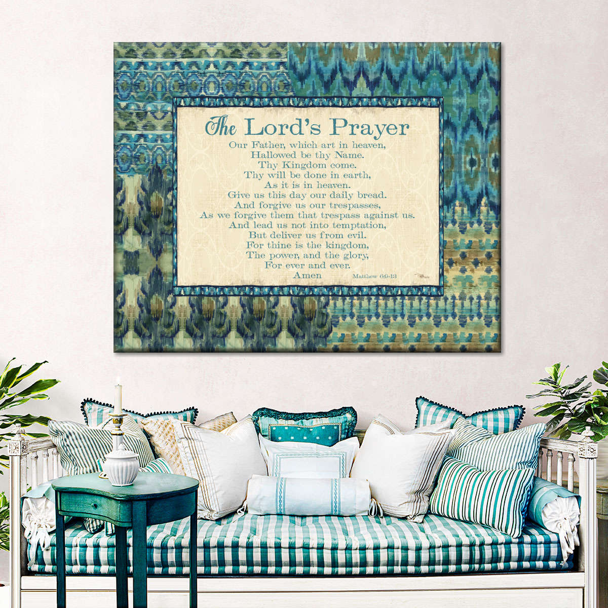 Mirage I Words Blue Canvas Wall Art - Christian Canvas Wall Art - Religious Wall Art Canvas