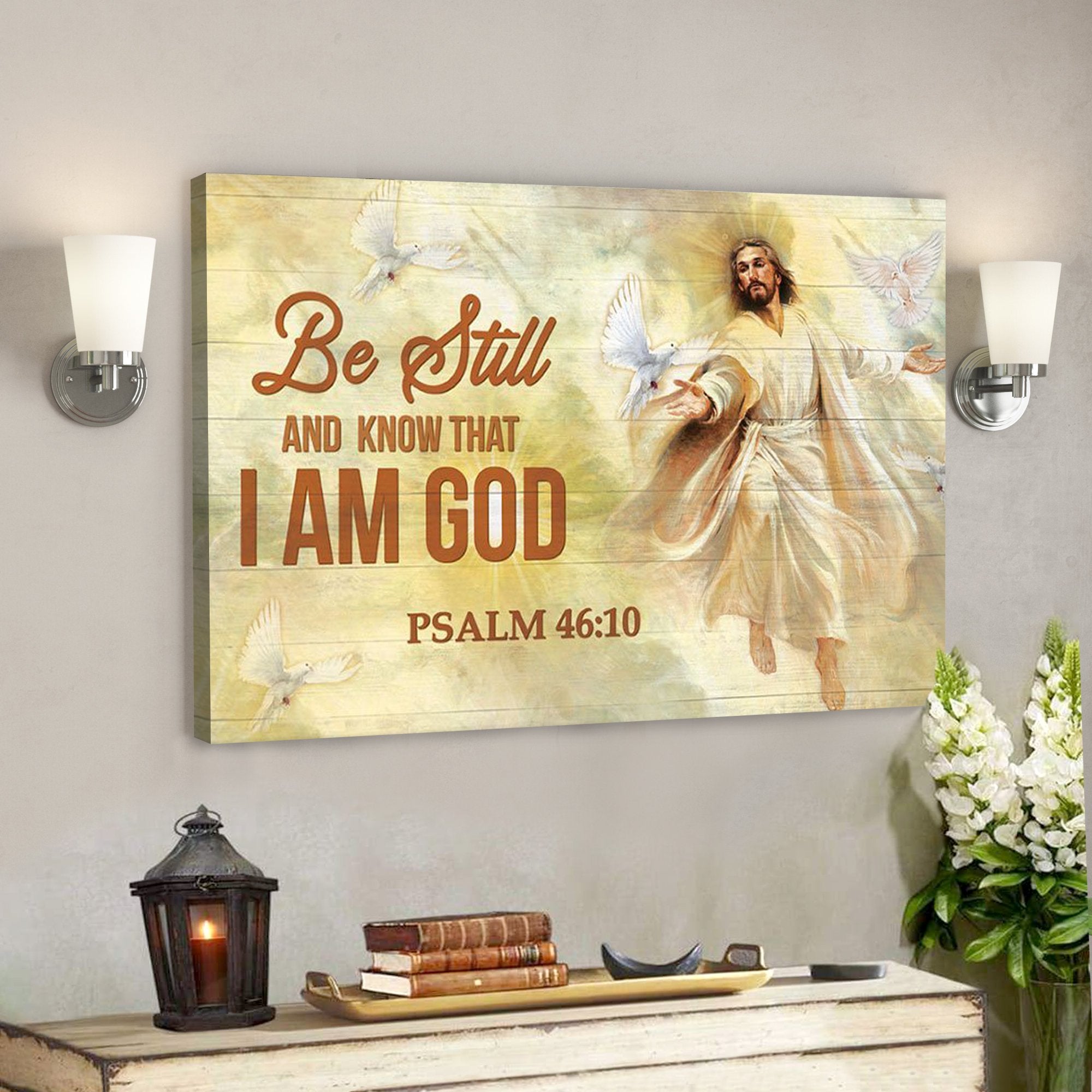 God Canvas - Bible Verse Canvas - I Am God - Beautiful Jesus Canvas ...