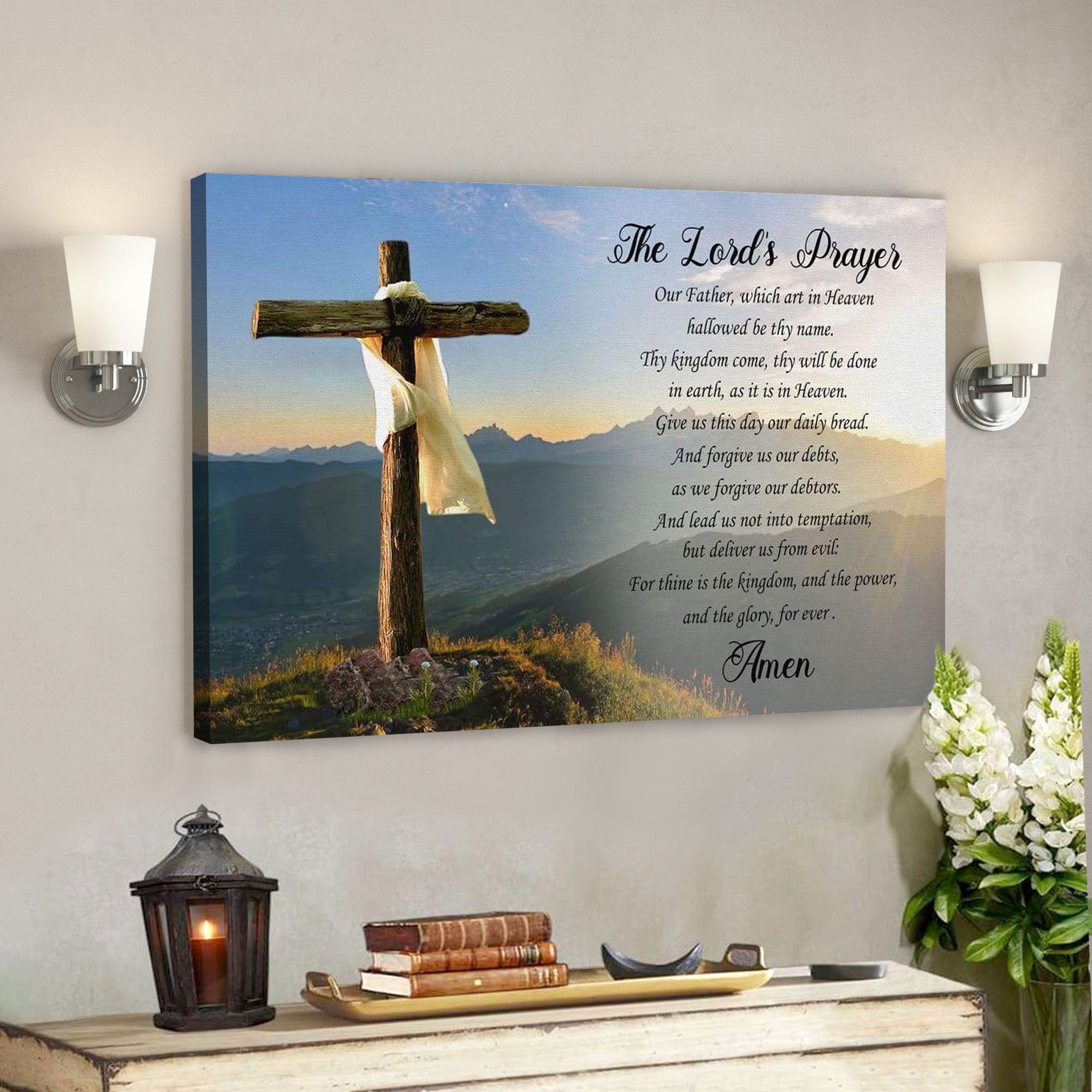 God Canvas Prints - Jesus Canvas Art - The Lords Prayer Canvas Print ...