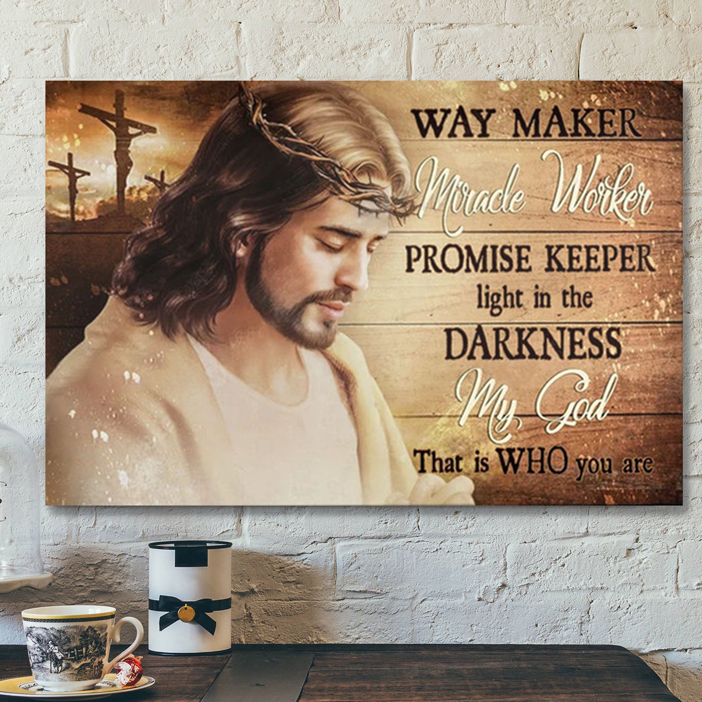 Way Maker Miracle Worker Canvas - Bible Verse Canvas Wall Art - Scripture Canvas - Ciaocustom
