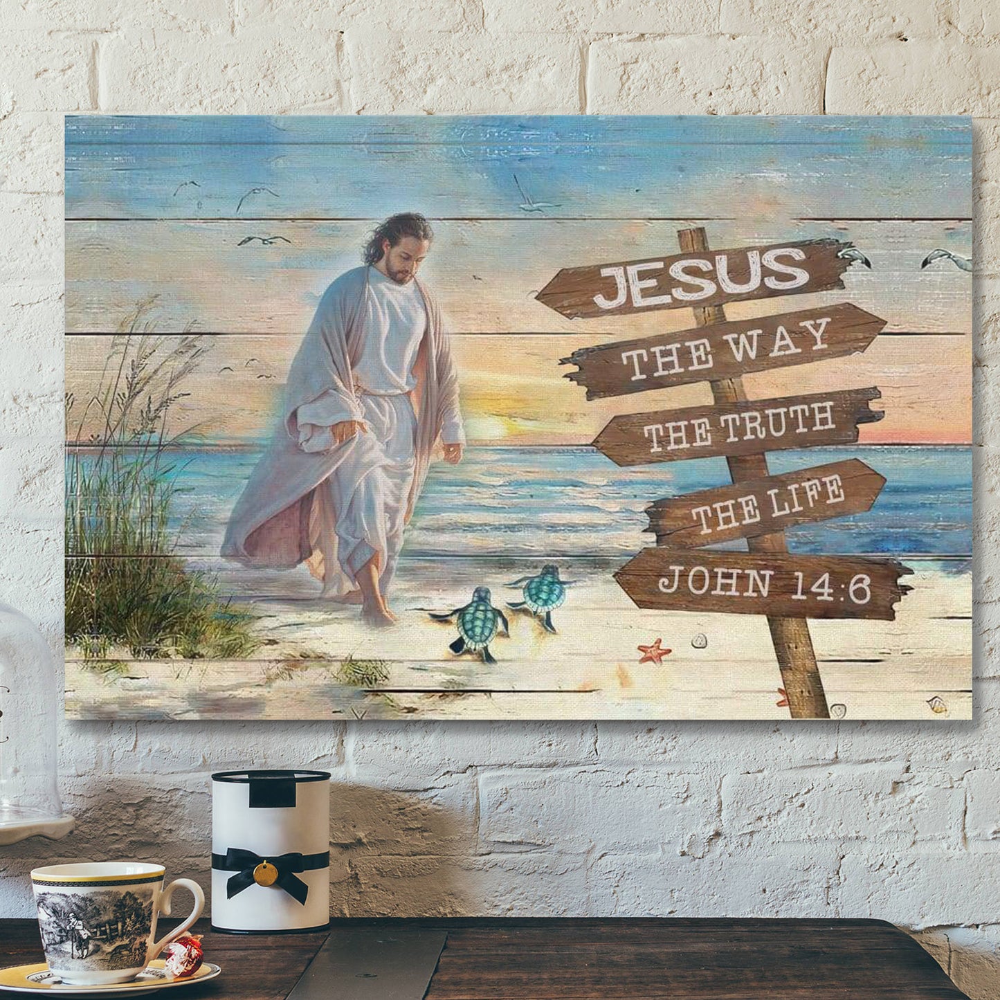 Jesus The Way The Truth The Life John 14:6 Canvas - Bible Verse Canvas - Scripture Canvas Wall Art - Ciaocustom