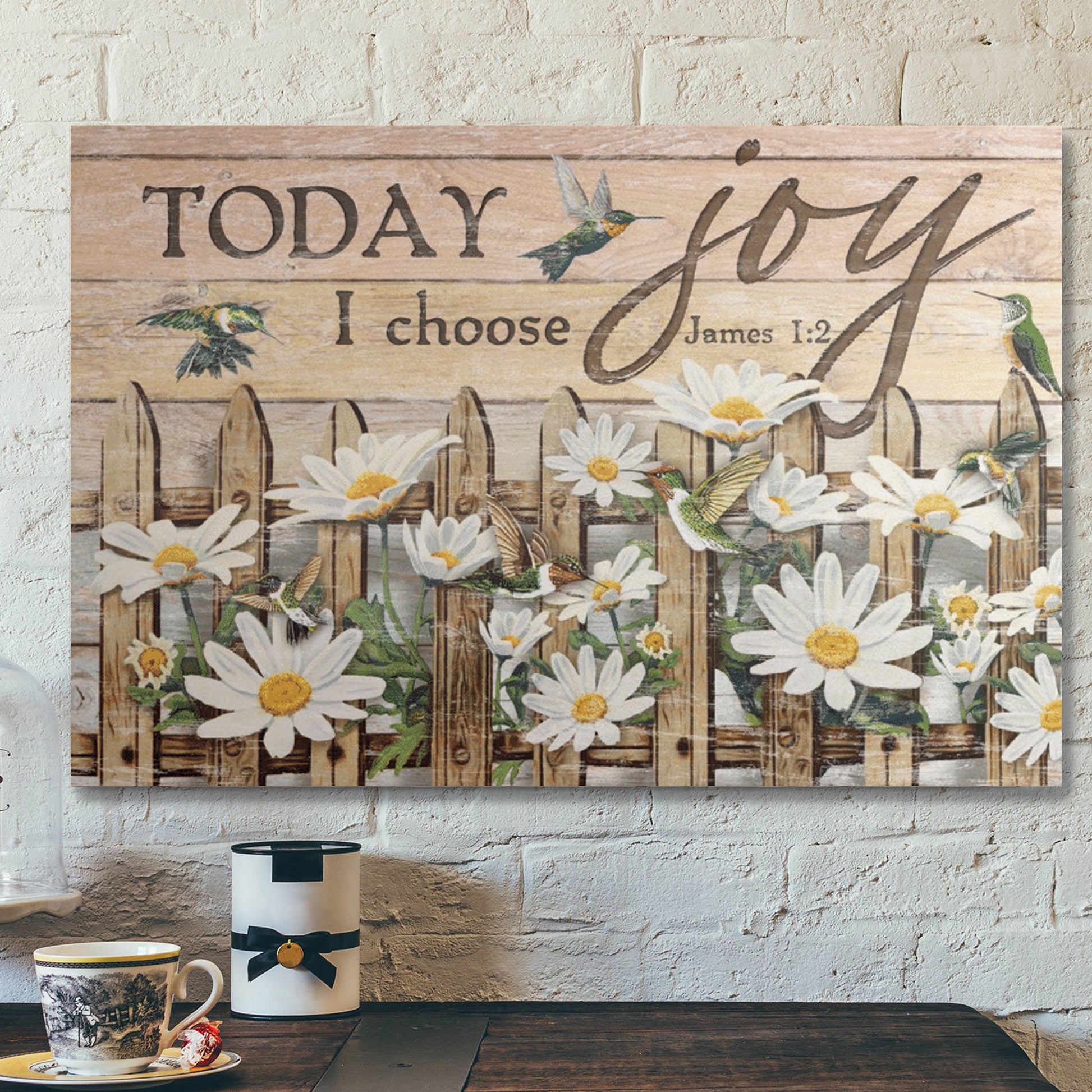 Today I Choose Joy Canvas Posters - Daisy And Hummingbird - Ciaocustom