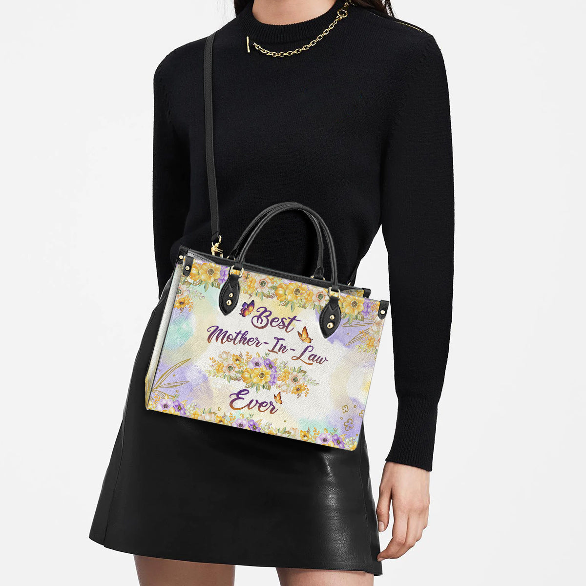 Mom Gift Best Mother In Law Ever Leather Bag - Women's Pu Leather Bag - Best Mother's Day Gifts