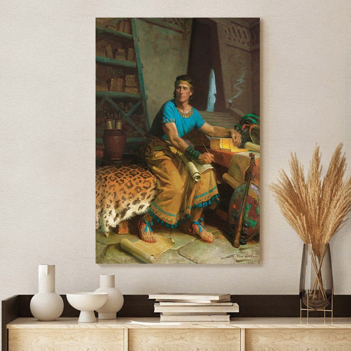 Mormon Abridging The Plates Canvas Pictures - Religious Canvas Wall Art - Scriptures Wall Decor