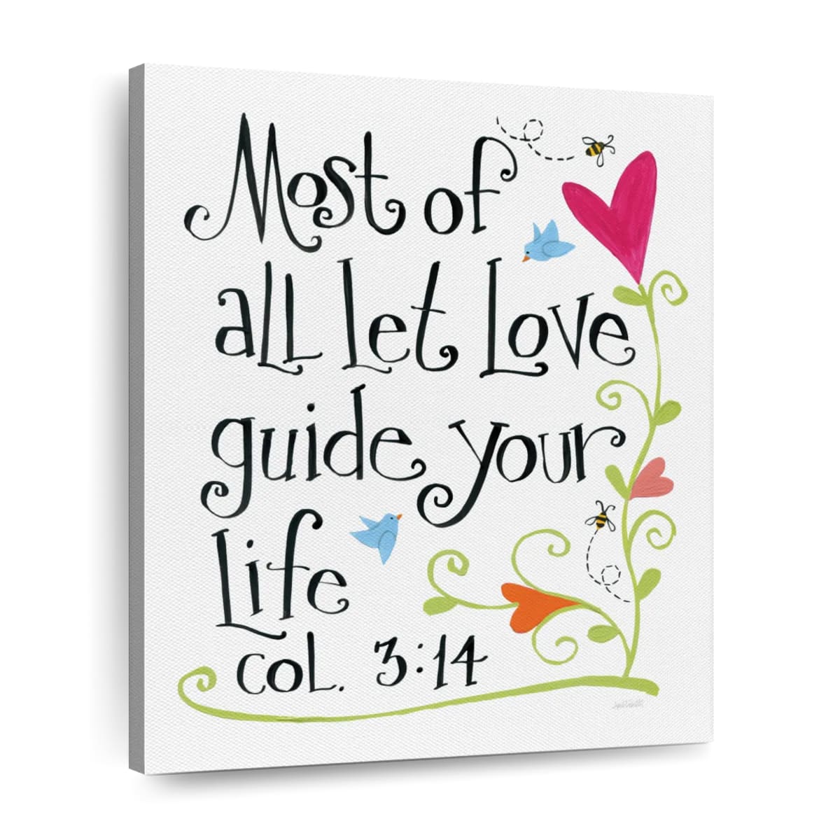 Most Of All Let Love Guide Canvas Wall Art - Canvas Religious Wall Art - Christian Wall Decor Living Room