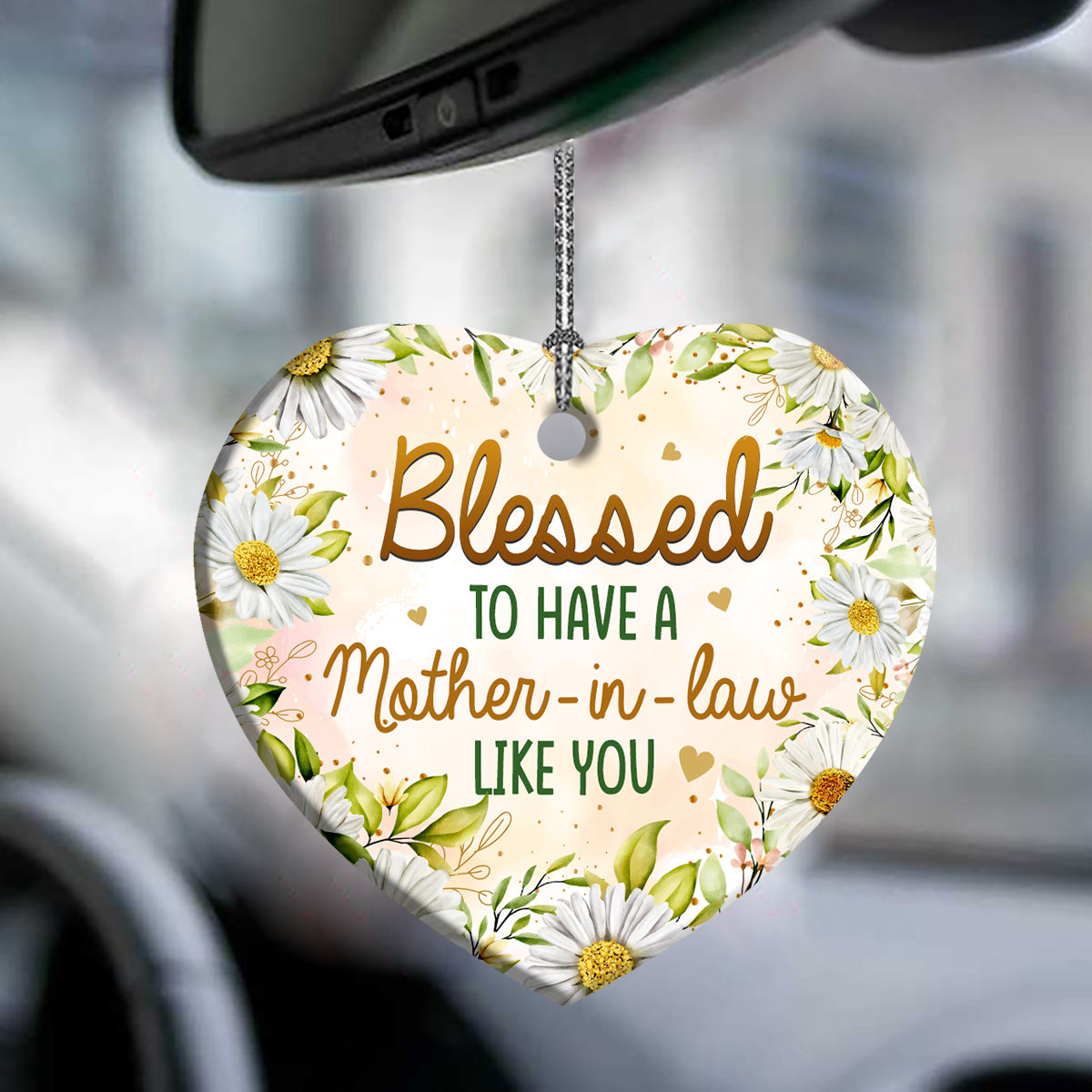 Mother Blessed To Have A Mother In Law Like You Heart Ceramic Ornament - Christmas Ornament - Christmas Gift