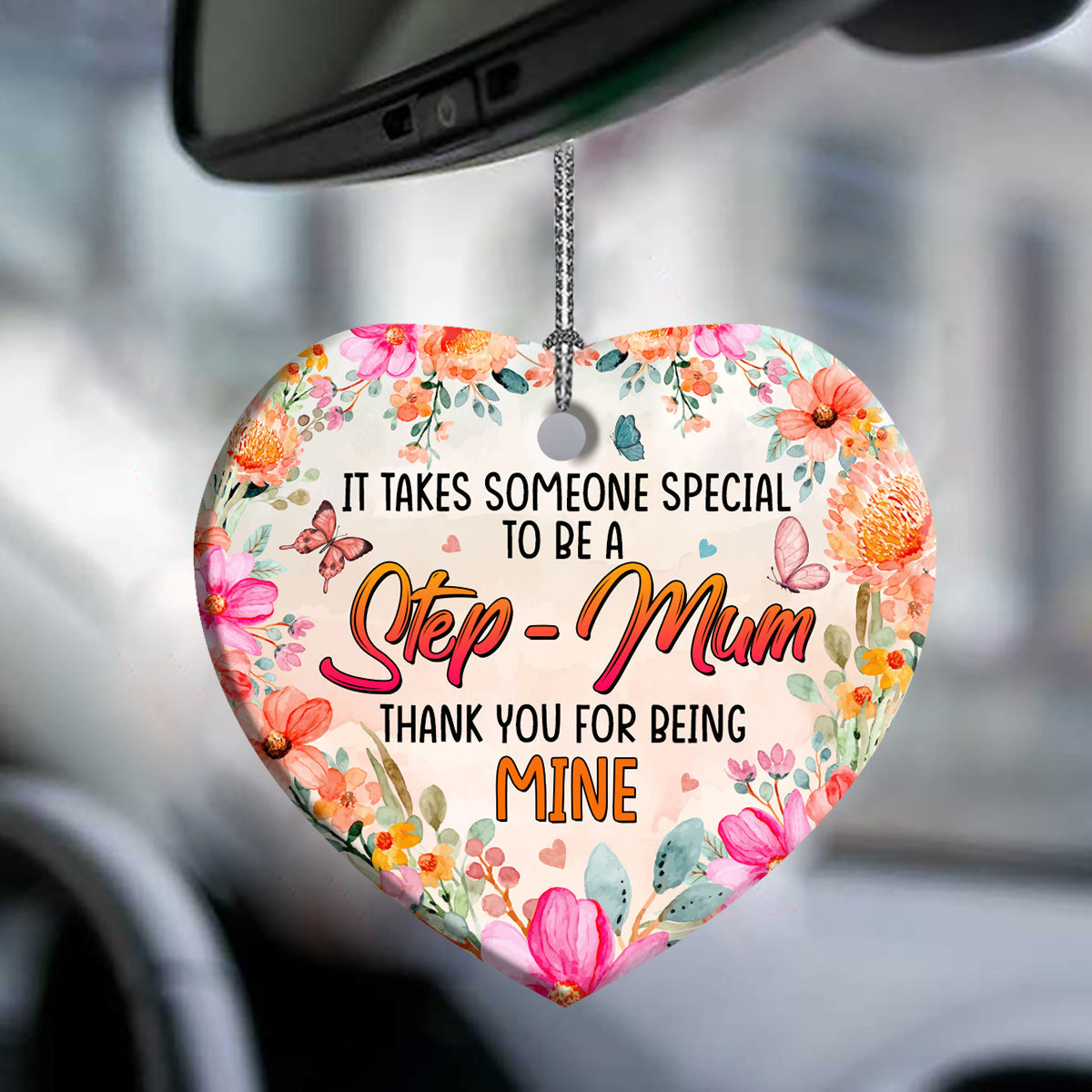 Mother Gift Special To Be A Step Mum Heart Ceramic Ornament - Christmas Ornament - Christmas Gift