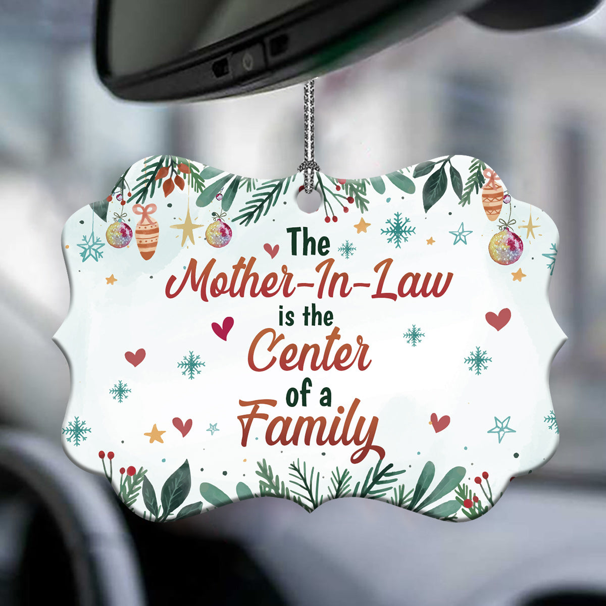 Mother Gift The Mother In Law Is The Center Of A Family Metal Ornament - Christmas Ornament - Christmas Gift