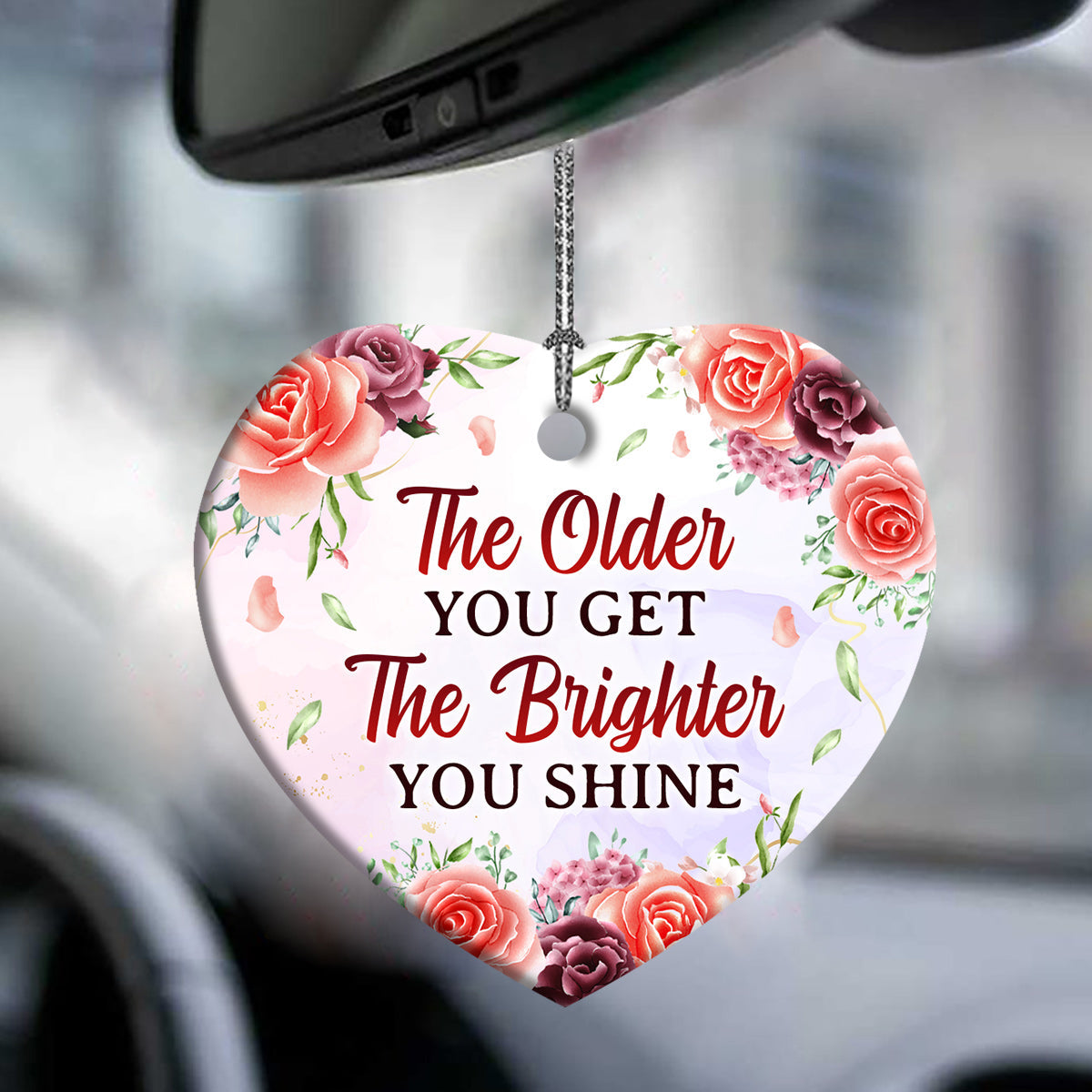 Mother Gift The Older You Get The Brighter You Shine Heart Ornament - Christmas Ornament - Ciaocustom