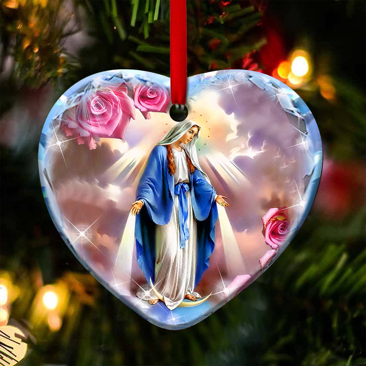 Mother Maria Faith Heart Ceramic Ornament - Christmas Ornament - Christmas Gift