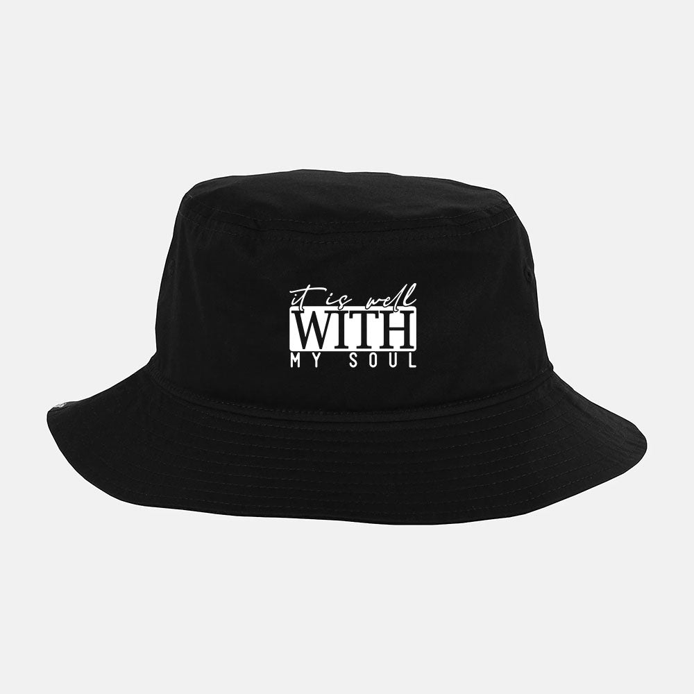 Motivation Faith Peace Religious It Is Well With My Soul Bucket Hat