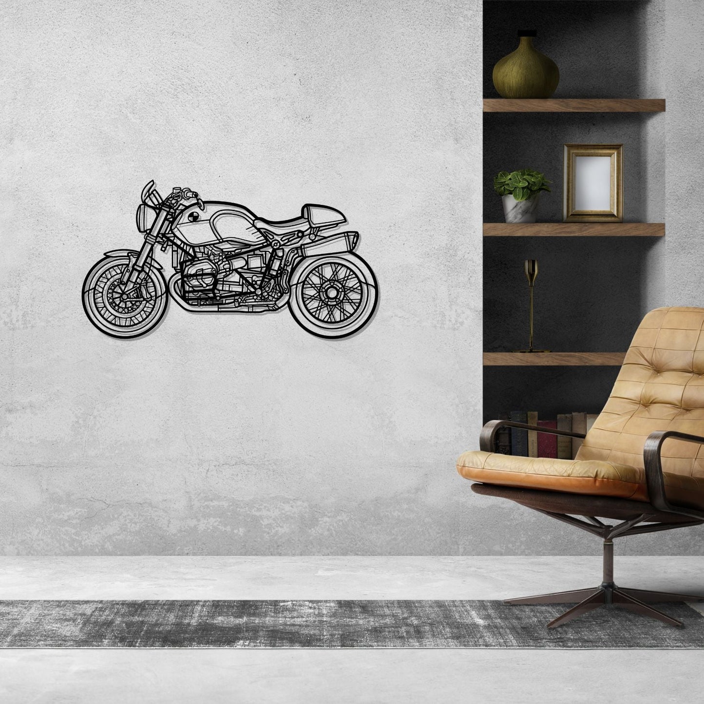 Motorcycle Metal Wall Art - Metal Motorcycle Sign - Metal Signs For Garage - Garage Decorations
