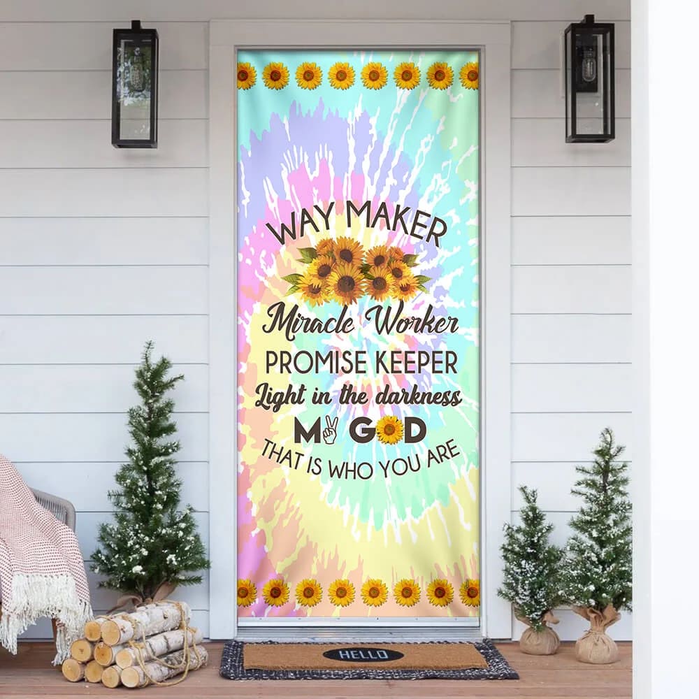 My God Peace Door Cover - Religious Door Decorations - Christian Home Decor
