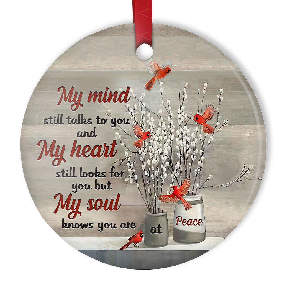 My Mind Still Talk To You Ceramic Circle Ornament - Decorative Ornament - Christmas Ornament