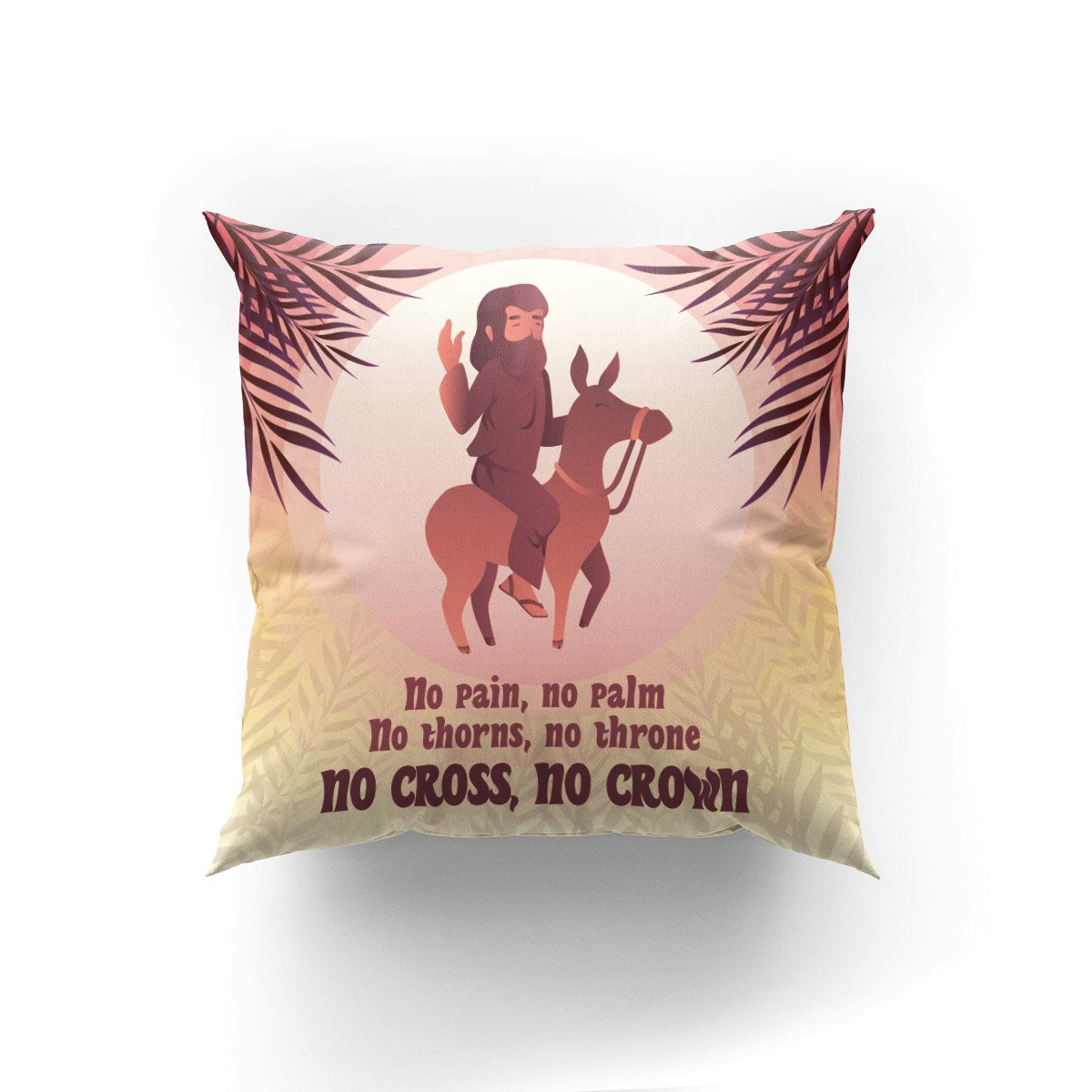 No Cross No Crown - Jesus Pillowcase NA63 - 3