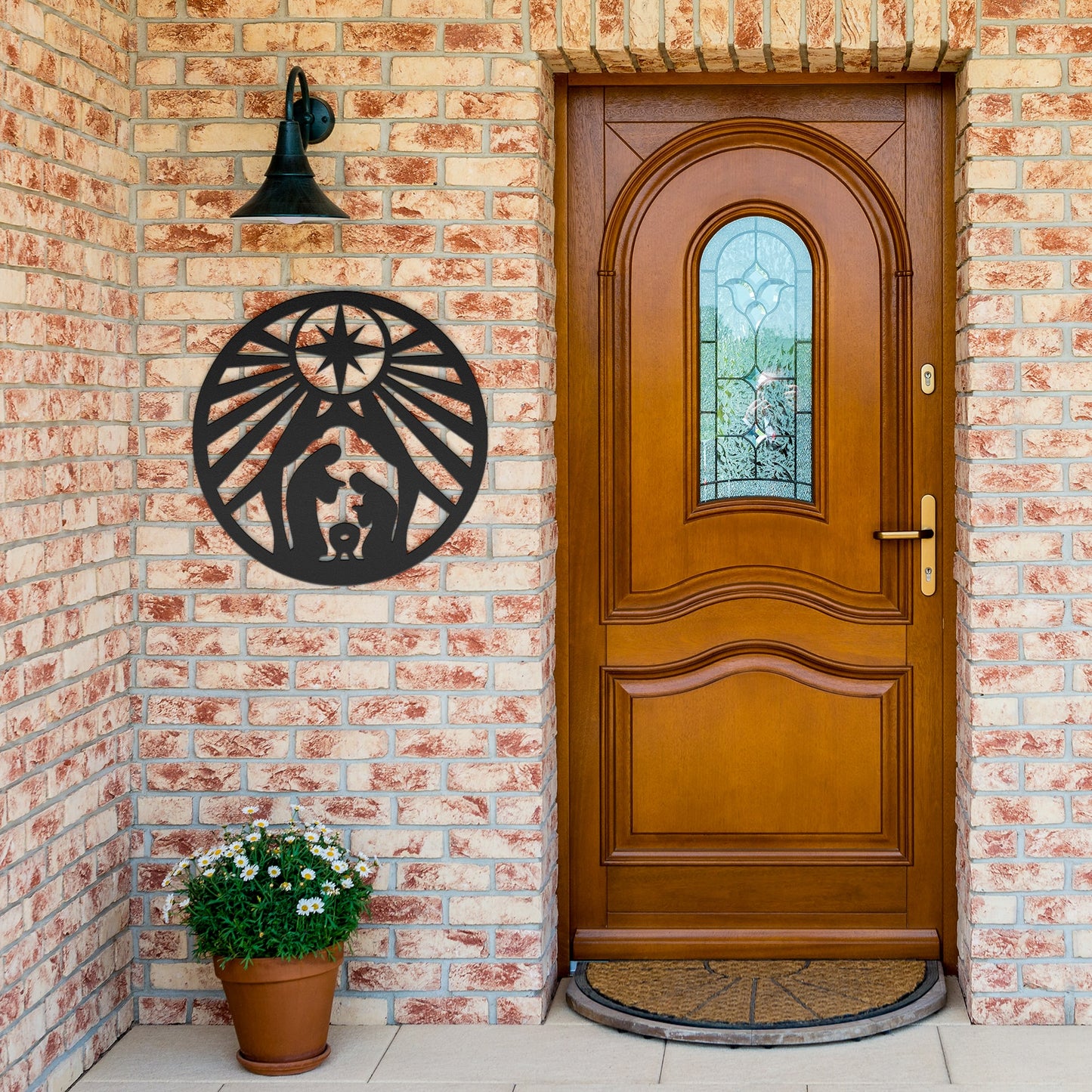 Nativiti Scene Metal Sign - Christian Metal Wall Art - Religious Metal Wall Decor