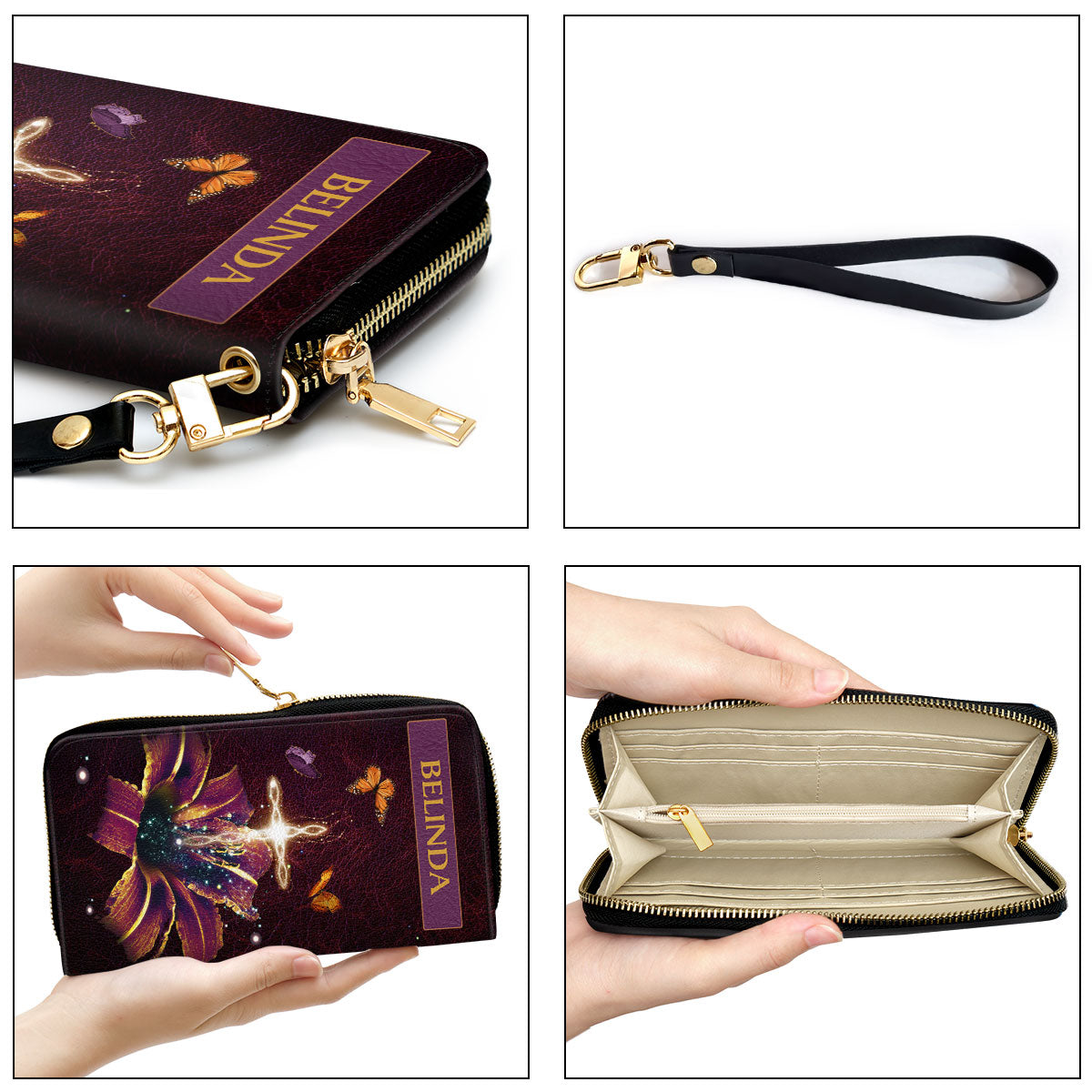 No Weapon Formed Against You Shall Prosper Bible Verse Gifts For Christ Women Isaiah 5417 Clutch Purse For Women - Personalized Name