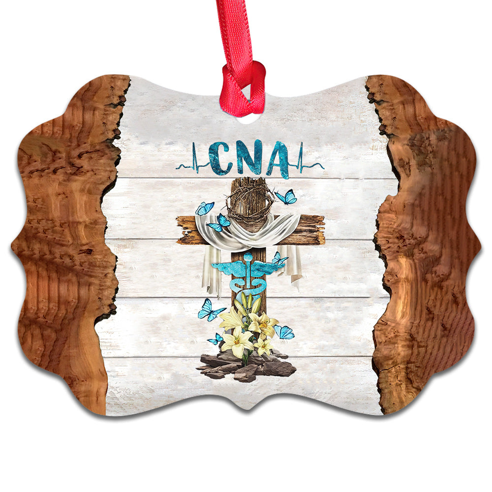 Nurse Cna Cross Metal Ornament - Christmas Ornament - Christmas Gift